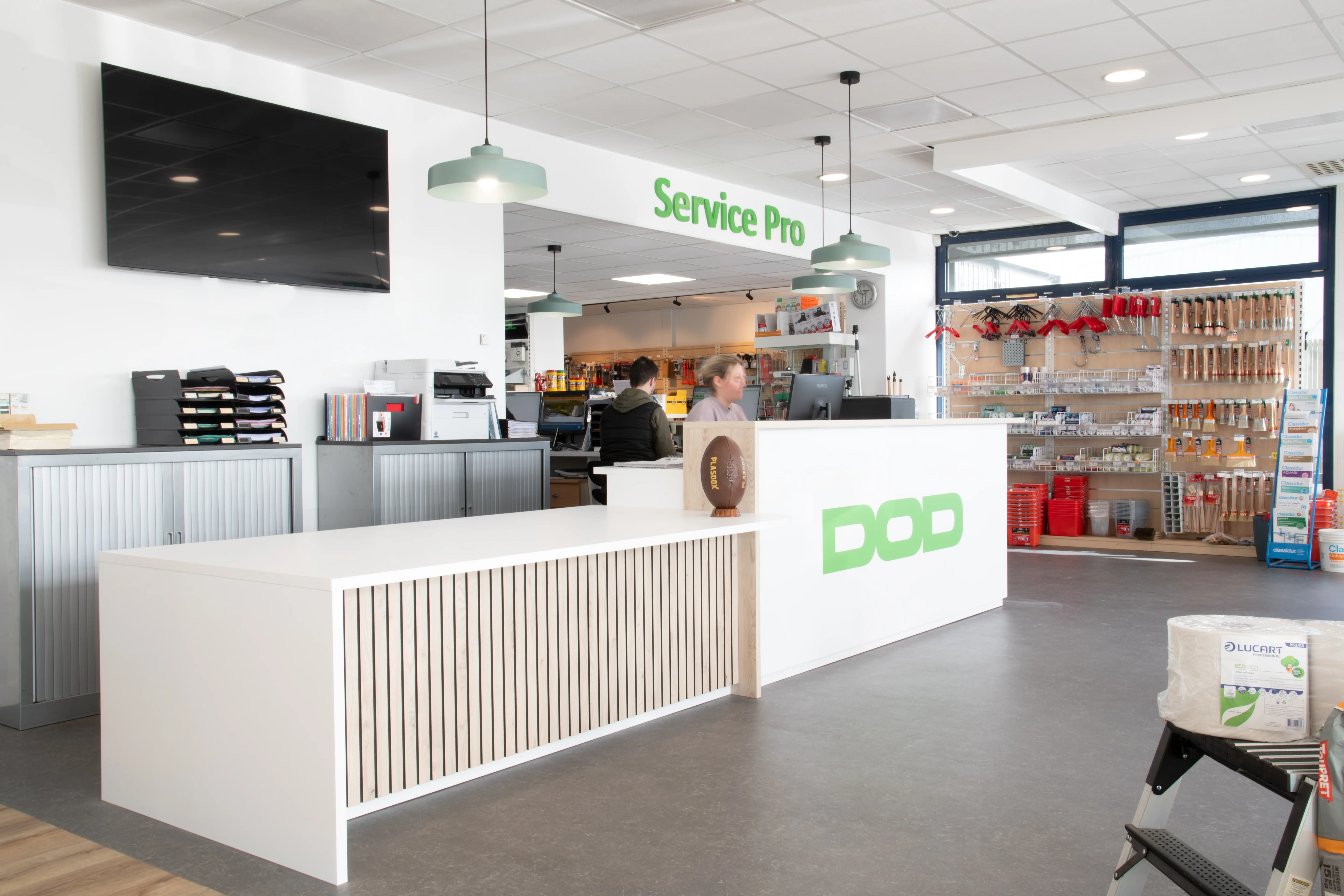 DOD — vue panoramique du showroom